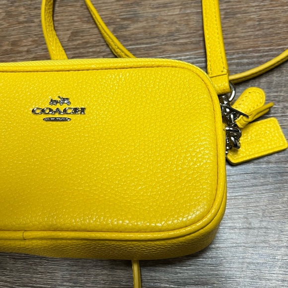 Coach Mini Crossbody Pouch in Pebble Leather - Picture 3 of 10
